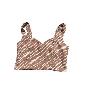 Woman’s Zebra Print Cropped Top Size Small